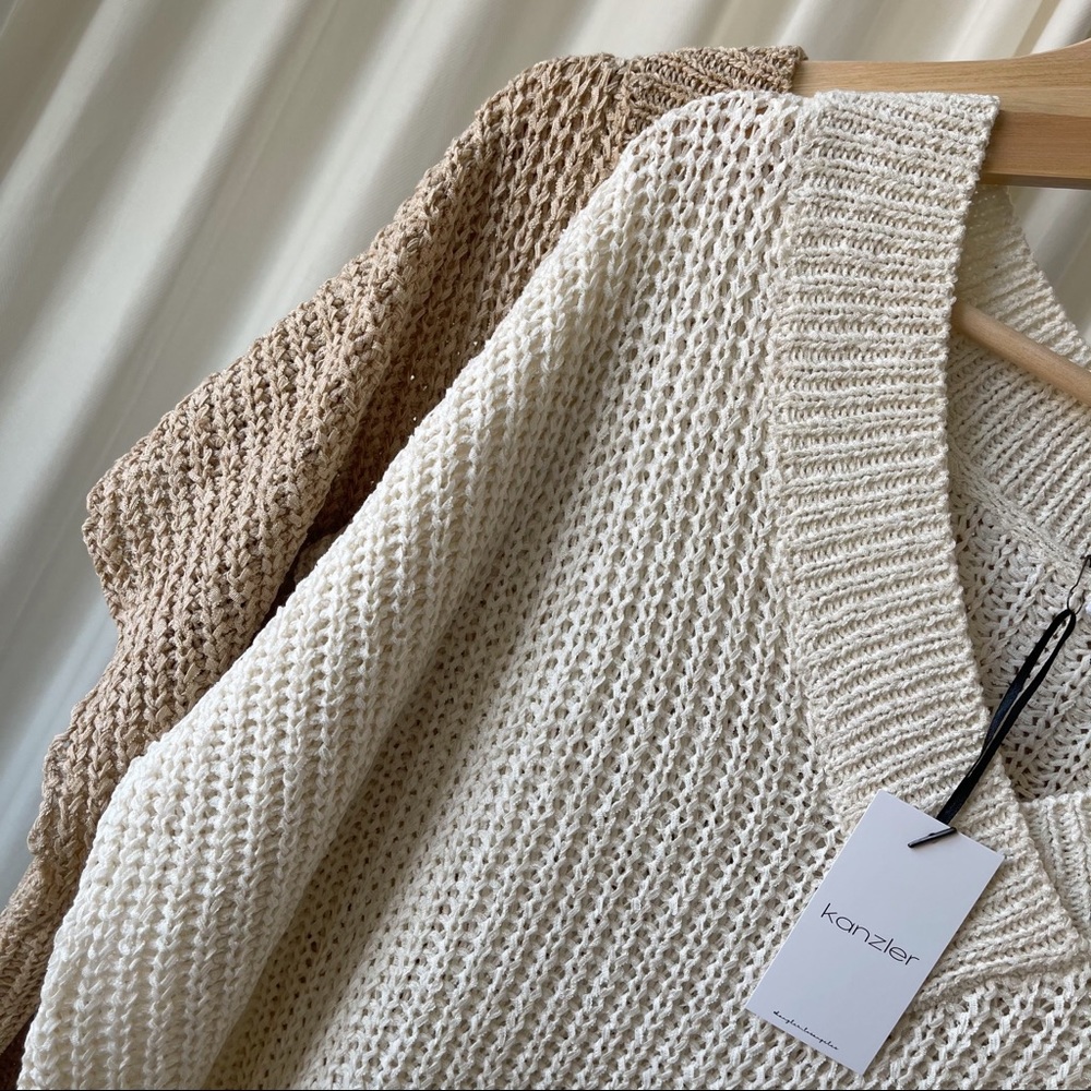 LAST M/L • KNIT SWEATER TOP — In Cream - Picture 9 of 9
